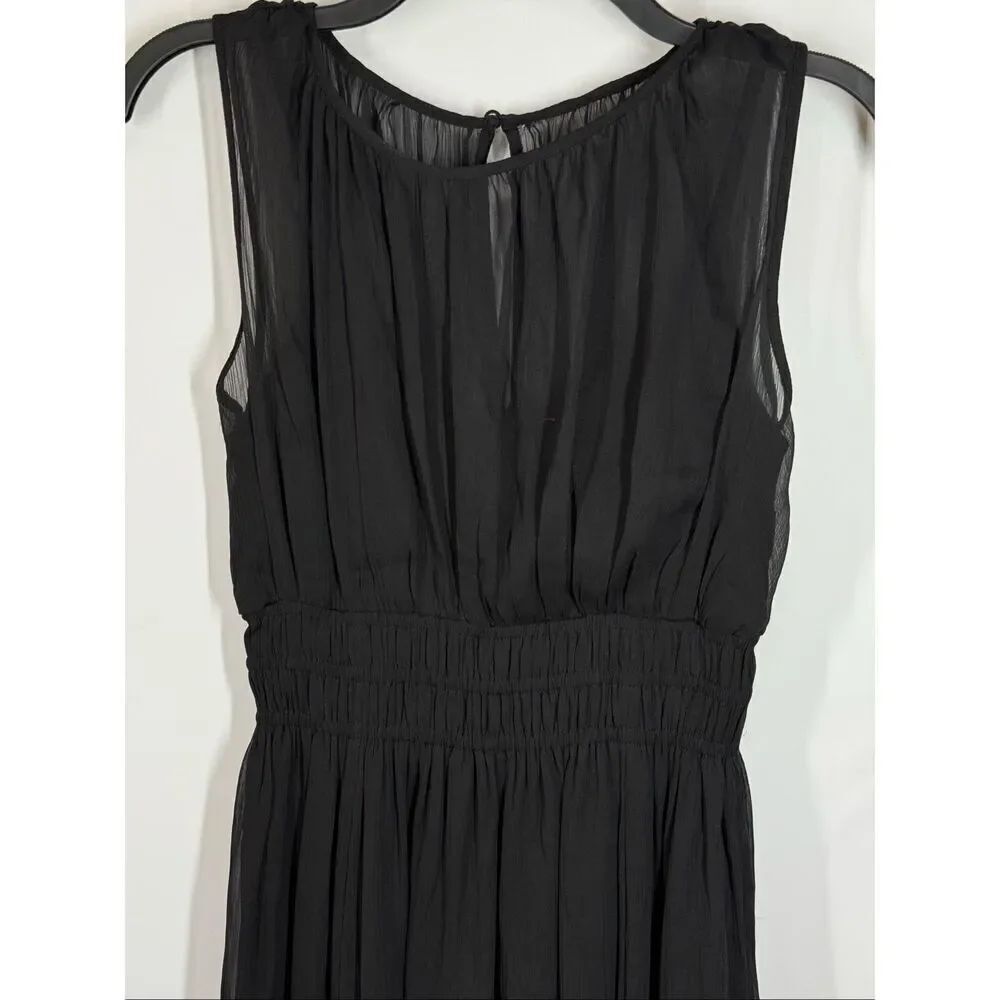 Abercrombie & Fitch Women dress black sheer overlay tank size small NWT